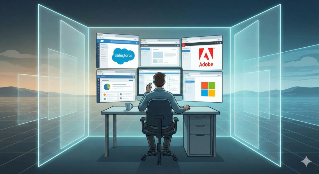 The Great Decoupling: Why Your Computer in 2050 Will Make SaaS Unrecognizable gemini generated image r9acfqr9acfqr9ac (1)